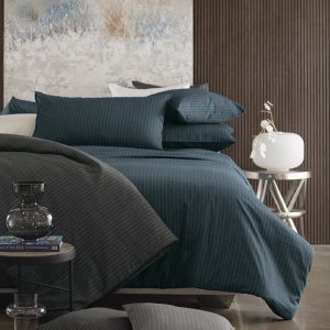 Dekbedovertrek Egyptisch katoen satijn – Cambridge Blue