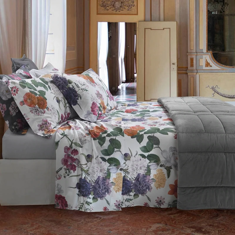 Dekbedovertrek Egyptisch percal katoen – Flamish Bouquet