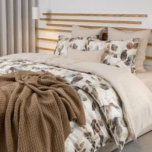 Dekbedovertrek katoen satijn – Fall Nootmuskaat