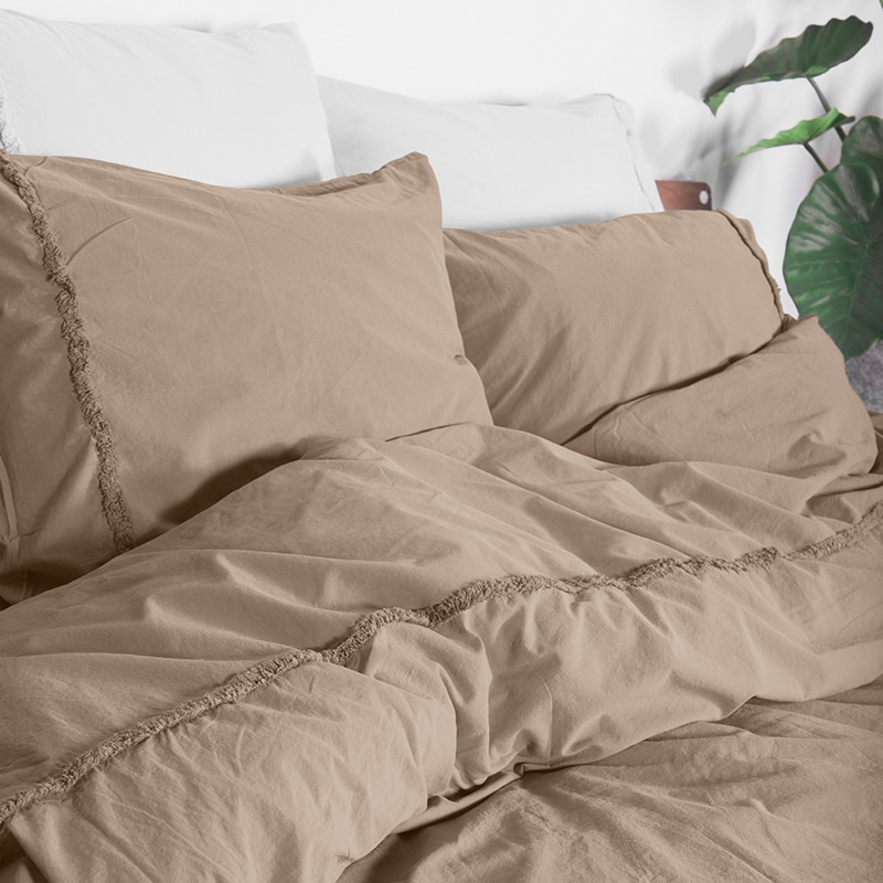 Dekbedovertrek Gewassen Katoen – Harwich Zand - Afbeelding 4