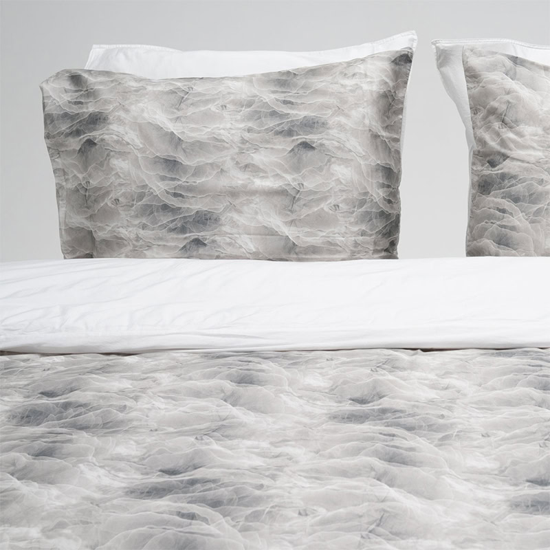 Dekbedovertrek katoen satijn – Marmer Zilver - Afbeelding 4