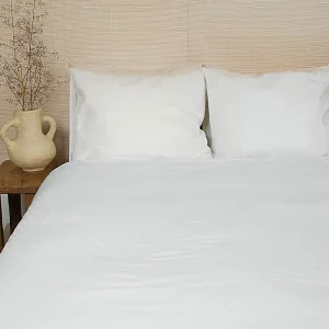 Dekbedovertrek percal katoen – Olivia Offwhite