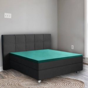 Droomtextiel Topper Hoeslaken – Katoen Satijn 180×200 cm – Groen