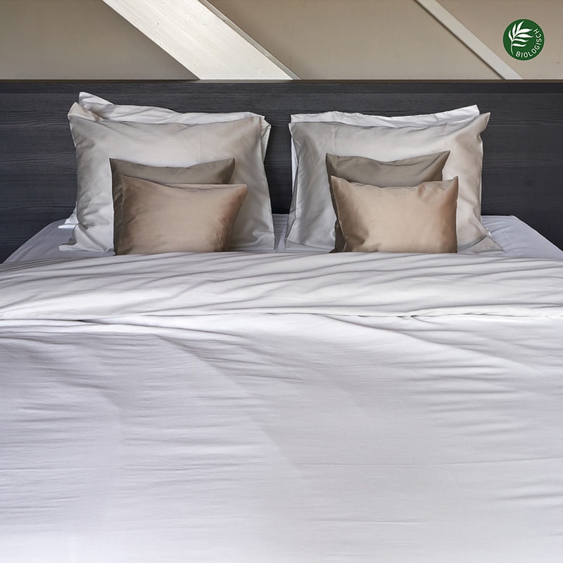 Dekbedovertrek Biologisch Katoen Satijn – Wit - Afbeelding 4