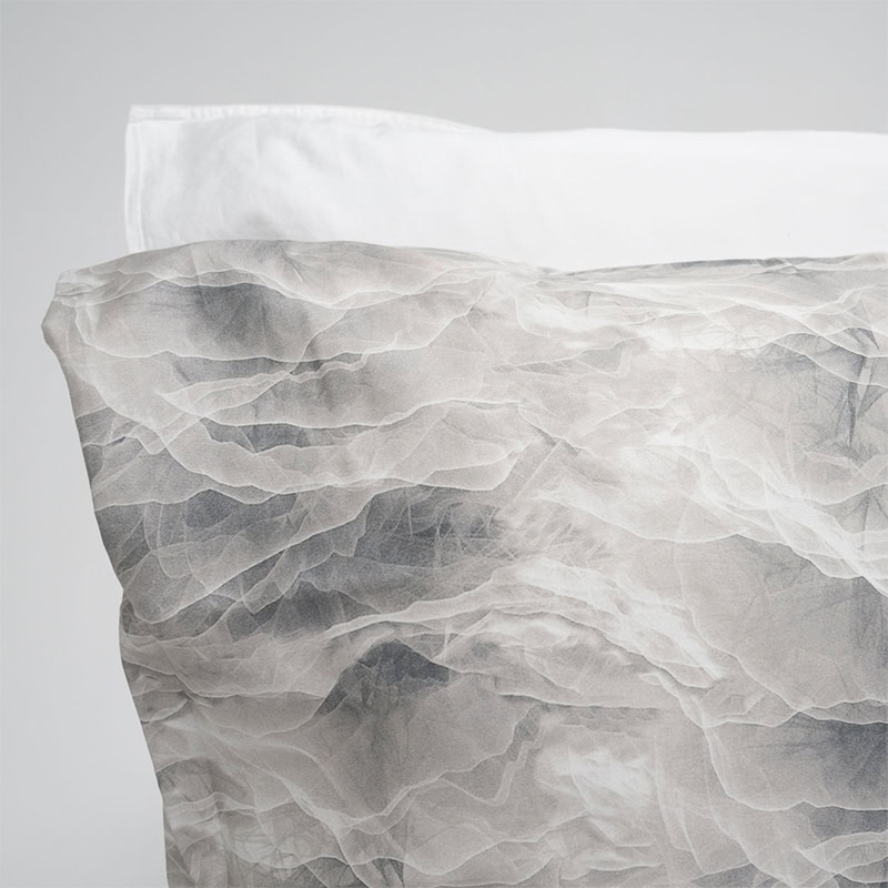 Dekbedovertrek katoen satijn – Marmer Zilver - Afbeelding 5