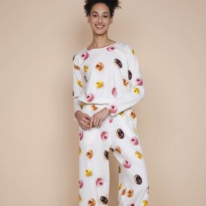 Donuts Long Sleeve T-shirt en Wijde broek set Dames
