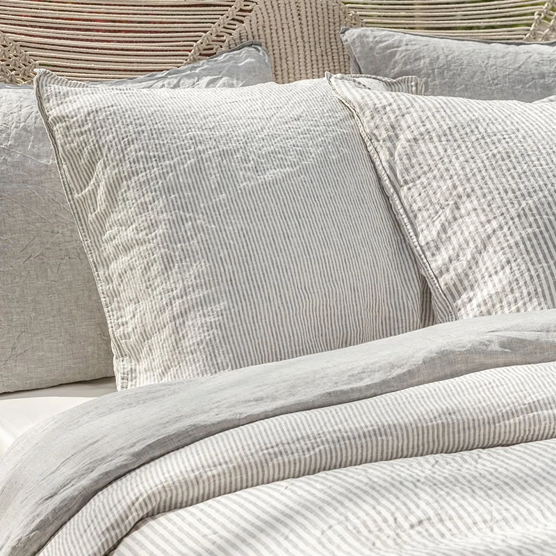 Linnen dekbedovertrek – Doppio Naturel - Afbeelding 3