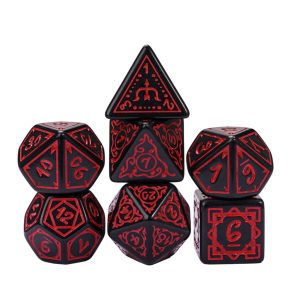 Druids Grove dobbelstenen zwart-rood