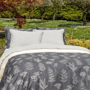 Dekbedovertrek katoen satijn – Erbe Grijs/ Beige