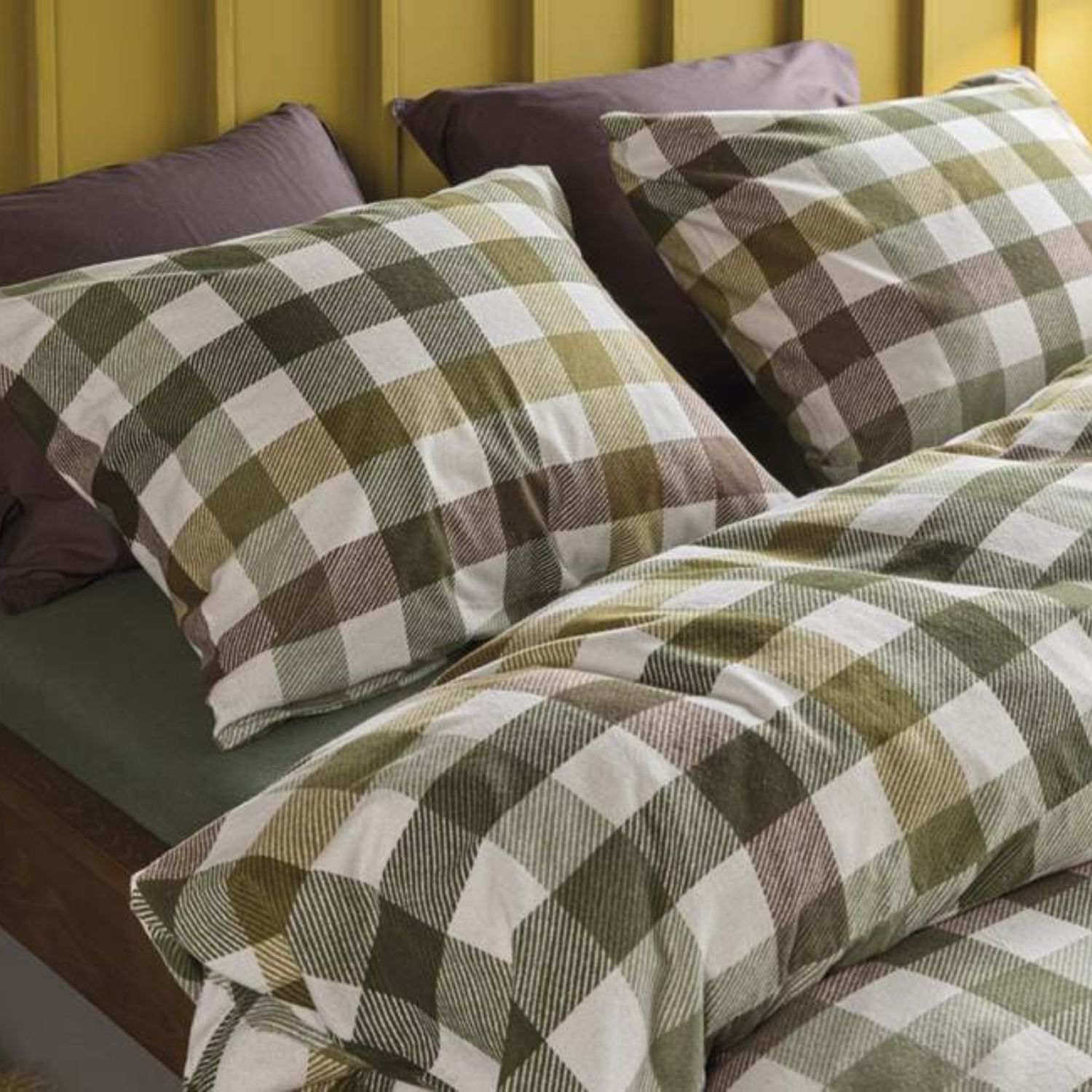 Beddinghouse Sem Flanel Dekbedovertrek Groen – 140×200/220 cm - Afbeelding 4