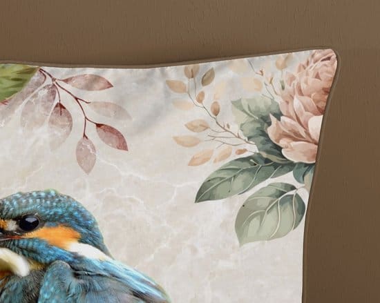 Descanso Dekbedovertrek bloemen en vogels – Zand – 200×200/220 cm – Katoen Satijn - Afbeelding 4