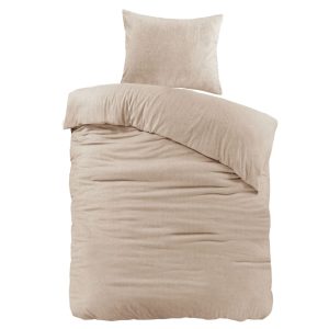 Papillon Brienz Dekbedovertrek Flanel Zand – 140×200/220 cm