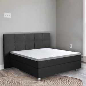 Droomtextiel Topper Hoeslaken – Katoen Satijn 160×200 cm – Wit