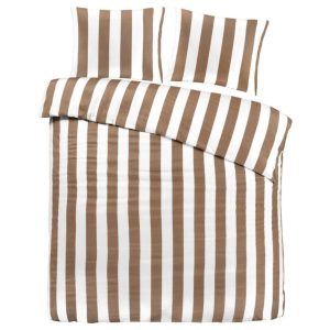 Papillon Lewis Dekbedovertrek – Tweepersoons – 200×200/220 cm – Zand
