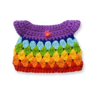 Gehaakte jurk regenboog kleuren voor gehaakte Nijntjes