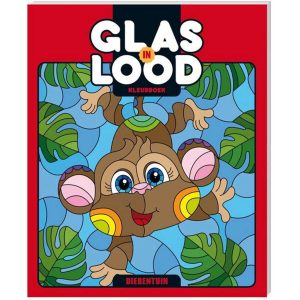 Glas in lood kleurboek dierentuin