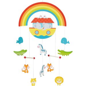 Goki mobiel ark van Noah pastelkleuren