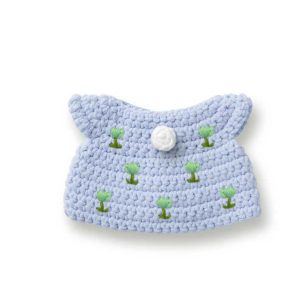 Jurk voor gehaakte Nijntje blauw met tulpen