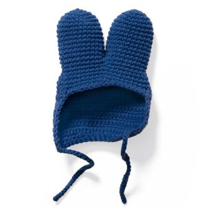 Just dutch blauwe gehaakte muts
