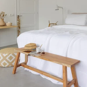 Linnen dekbedovertrek T&C – Wit