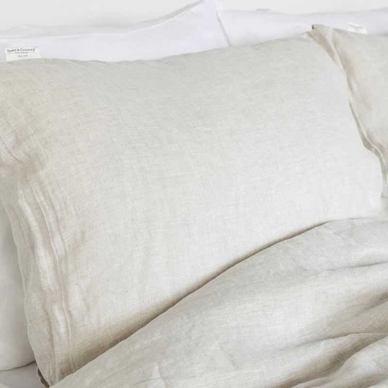 Linnen dekbedovertrek T&C – Zand - Afbeelding 5