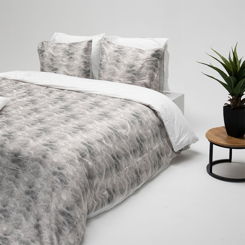 Dekbedovertrek katoen satijn – Marmer Zilver - Afbeelding 7