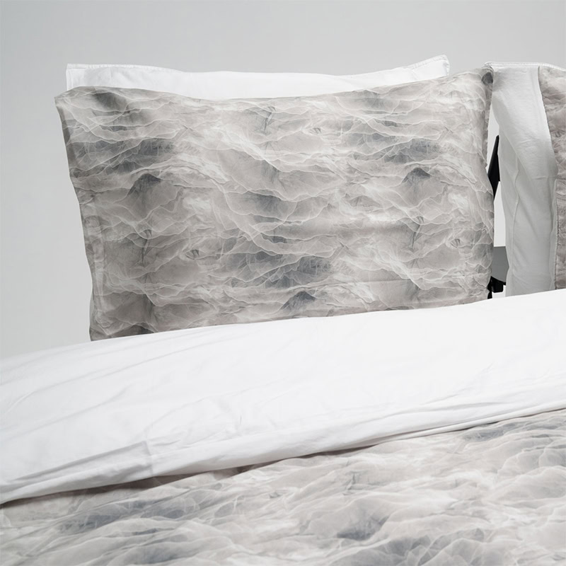 Dekbedovertrek katoen satijn – Marmer Zilver - Afbeelding 3