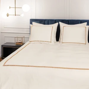 Dekbedovertrek katoen satijn – Mirror Ecru