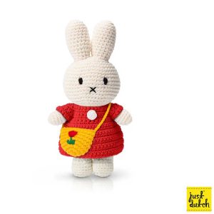 Nijntje in rode jurk met tulptas