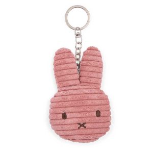 Nijntje sleutelhanger plat roze corduroy