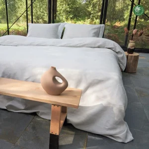 Organic Linnen Dekbedovertrek – Wolwit