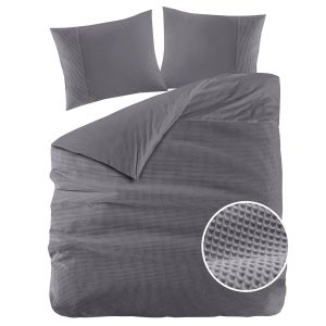 Papillon Dekbedovertrek Mendoza Antraciet – 200×200/220 cm
