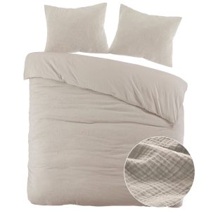 Papillon Dekbedovertrek Mousseline Zand – 200×200/220 cm