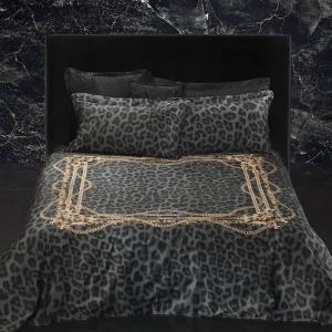 Philipp Plein Dekbedovertrek – Leopard Chains Black