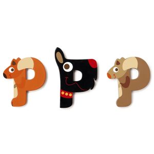 Scratch letter P hond