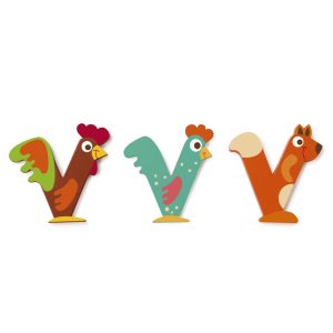 Scratch letter V blauw