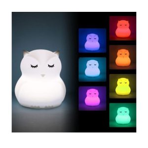Siliconen nachtlamp uil