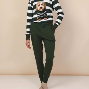 Dark Green Pantalon Dames