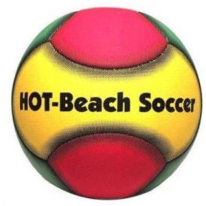 Strandvoetbal mt 5 groen oranje geel
