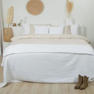 Dekbedovertrek Stonewashed percal – Austin Zand