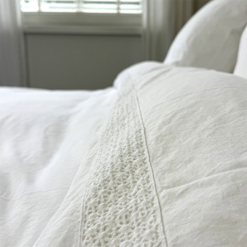 Dekbedovertrek Gewassen Katoen – Maryland White - Afbeelding 5