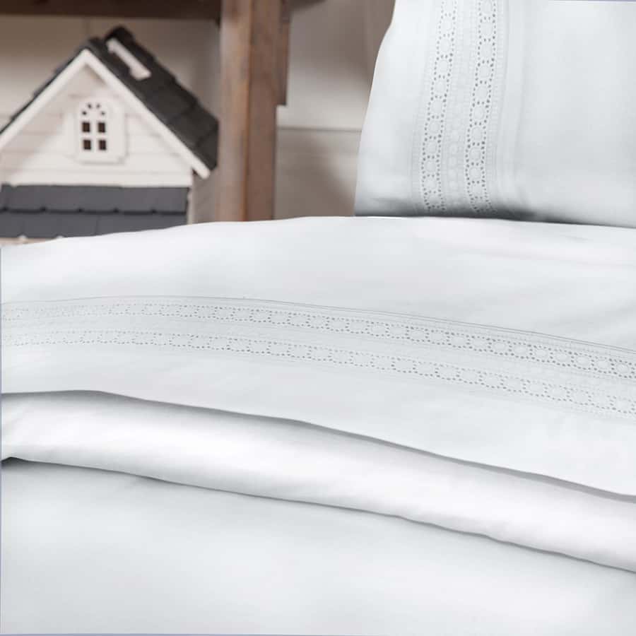 Dekbedovertrek percal katoen – Camilla Wit - Afbeelding 2